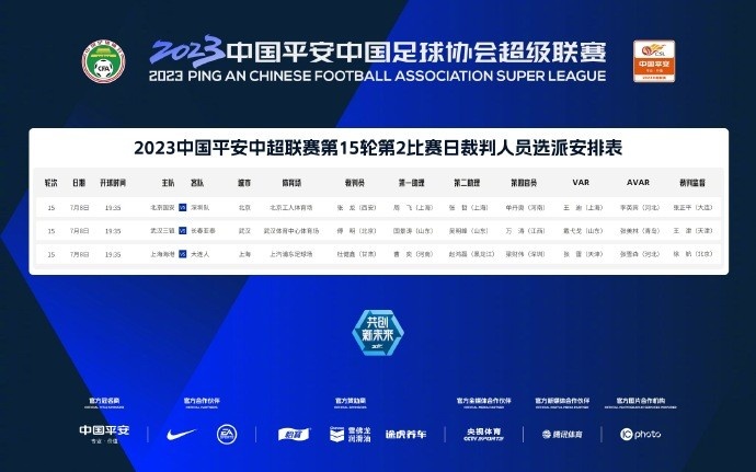 海港与大连对决由杜健鑫执裁