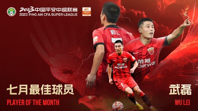 7月数据亮眼武磊获奖