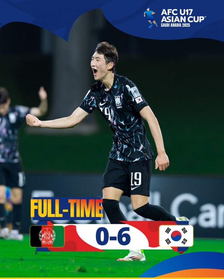 U17世界杯：韩国6-0轻取阿富汗